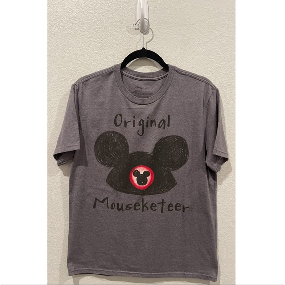 DISNEY STORE Mouseketeer Grey Mickey T-Shirt - Picture 1 of 3